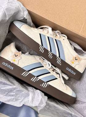 球鞋定制 Adidas/阿迪达斯 Neo 西高地小众高级德训女子百搭板鞋