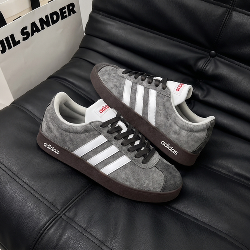 球鞋定制 Adidas/阿迪达斯 Neo VL 黑银复古黑武士德训男女子板鞋
