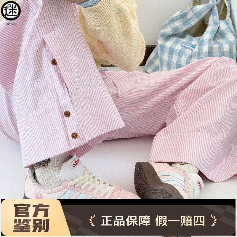 球鞋定制 Adidas/阿迪达斯 Neo VL 樱粉猫爪少女清新低帮女子板鞋