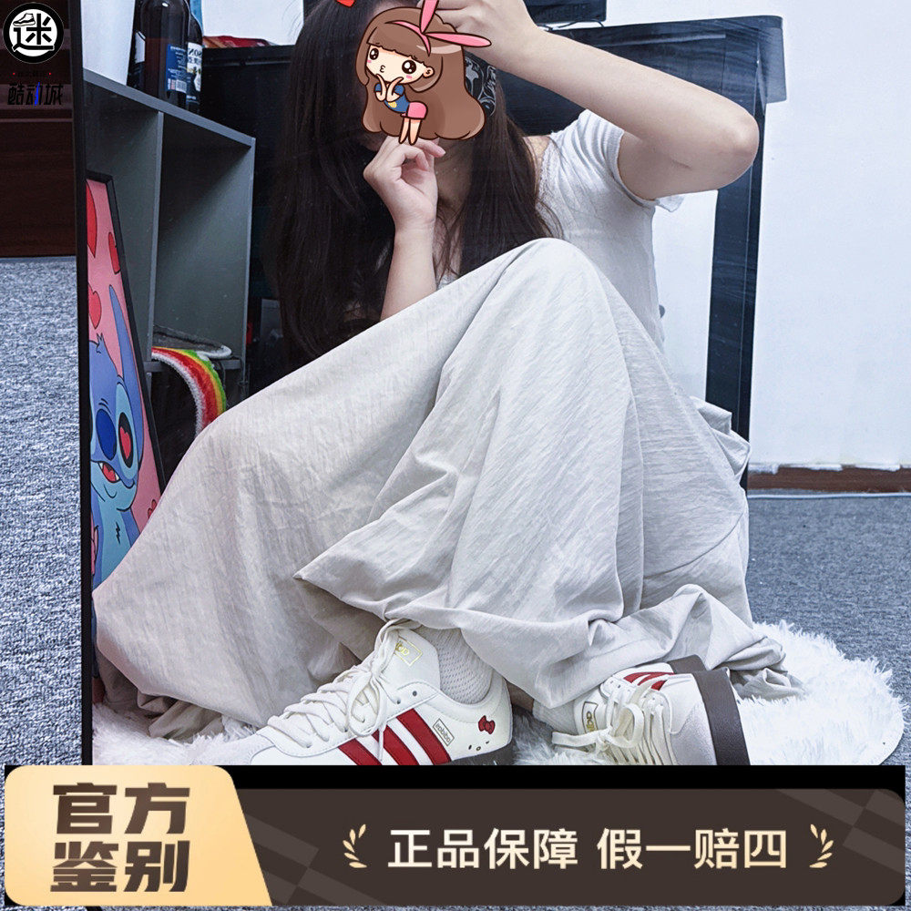 球鞋定制 Adidas/阿迪达斯 VL COURT 猫头蝴蝶结德训女子百搭板鞋