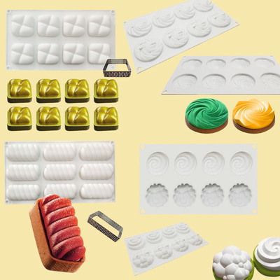 多款水果塔饼硅胶模爱心石头慕斯蛋糕模甜品蛋糕不锈钢底座装饰模