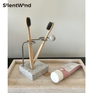 SilentWind寂风不锈钢牙刷架牙具座家用浴室卫生间置物架化妆刷架