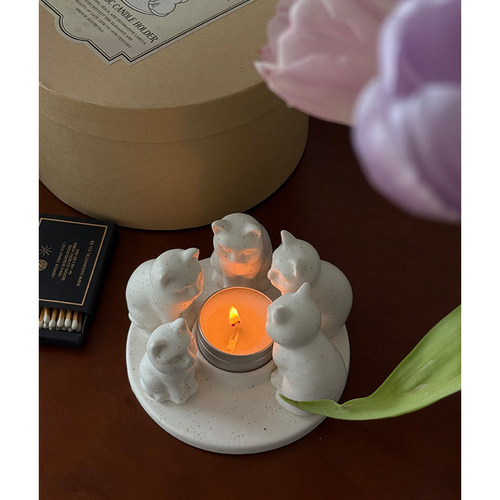 【围炉猫咪】氛围陶瓷烛台