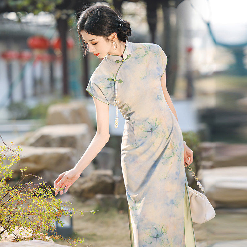 秋夏新款改良版新中式旗