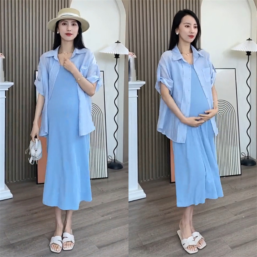 韩版2023夏季宽松孕妇套装