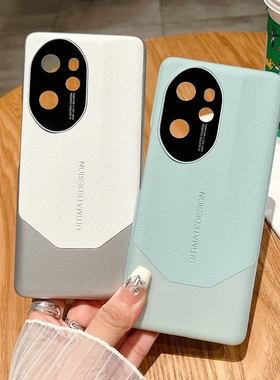 适用荣耀100/200pro手机壳简约商务个性创意拼色拼接荔枝皮纹秒变非凡大师男女款RY300全包镜头防摔保护套潮