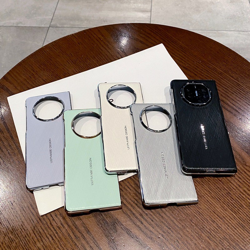 适用华为Mate X7/X6/X5/X3折叠手机壳秒变金丝银锦纹简约商务个性创意保护套男女款潮