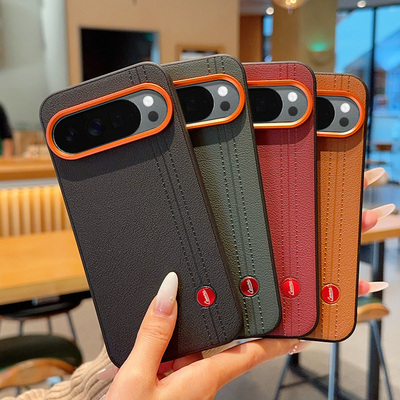 适用谷歌Pixel 10pro XL手机壳双线皮纹简约商务个性创意Pixel 10A防摔男女款保护套潮