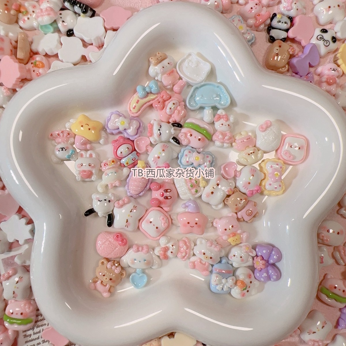 亮面树脂配件迷你填缝奶油胶手工发夹成品材料粉嫩可爱福袋大混装,饰品/流行首饰/时尚饰品新,其他DIY饰品配件,淘宝优惠券,粉丝福利购,淘宝优惠卷