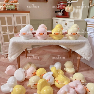 仿真迷你立体小鸭子肥鸭树脂配件食玩DIY场景创意冰箱贴发夹材料