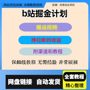 b站掘金计划，搬运视频也能挣拉新的收益，小白轻松上手，附工具