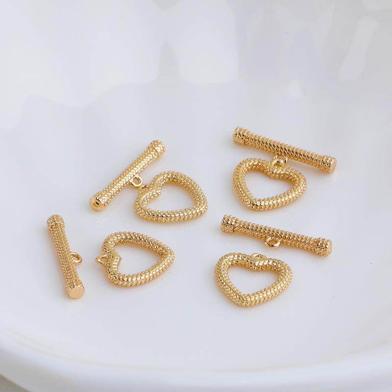 14K包金批花爱心OT扣粗纹桃心IQ扣项链配件diy手工手链收尾搭扣,饰品/流行首饰/时尚饰品新,其他DIY饰品配件,淘宝优惠券,粉丝福利购,淘宝优惠卷