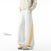 条纹三条杠卫裤 男秋冬直筒休闲阔腿裤 A166 美式 KX5811 特P37控75