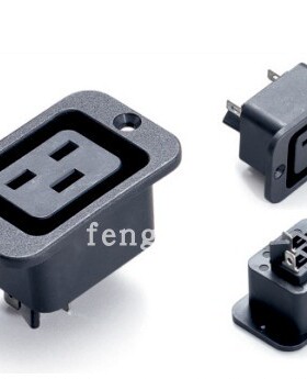 AC电源品字型插座不间断电源插座IEC320-C19 PDU工业插座 SS-3B铜