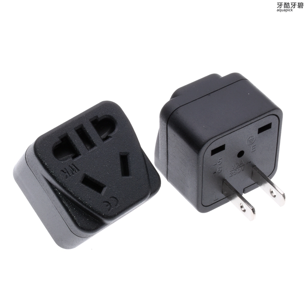 3转2标二扁转新插头转换器两脚WK-6插座标标二三脚插头