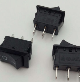 KCD1-101 黑色2脚 二档 一开一关 船型开关 全铜尺寸15x21  5个装