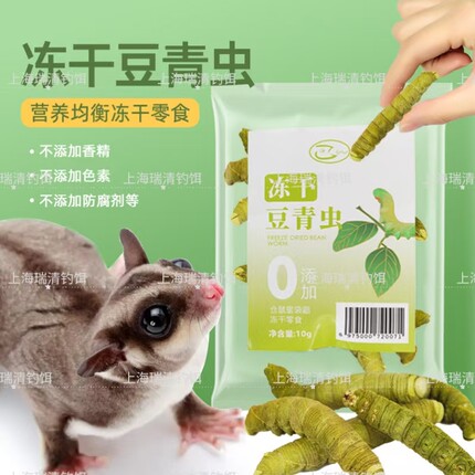 冻干豆青虫豆丹蜜袋鼯紫仓三线全阶段蜜粮饲料零食包邮