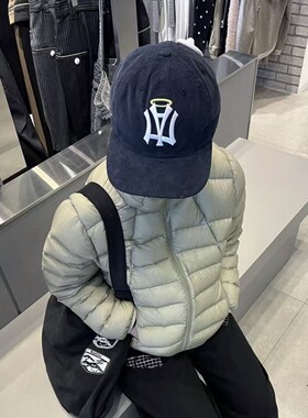 aeae翅膀刺绣灯芯绒棒球帽平檐韩版休闲日常ins超火秋鸭舌帽