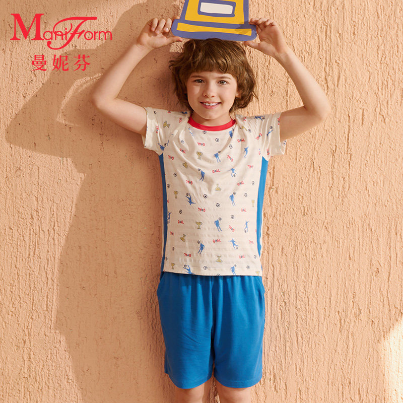 曼妮芬莫代尔柔软舒适儿童家居服套装可外穿男童睡衣睡裤20310858,童装/婴儿装/亲子装,家居服套装,淘宝优惠券,粉丝福利购,淘宝优惠卷