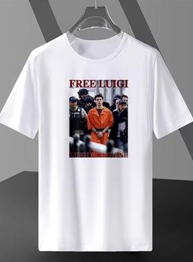 Luigi Mangione橙色超人路易吉曼吉奥内美国CEO刺客短袖T恤潮流服