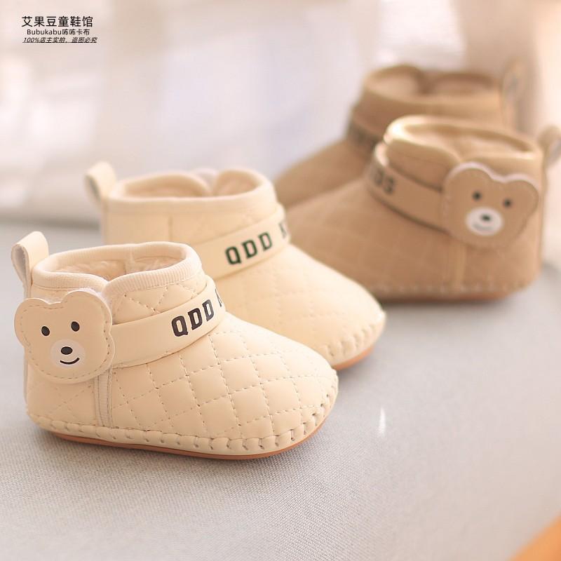 婴儿雪地靴加绒加厚保暖学步鞋