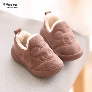 婴儿鞋子软底学步鞋冬季款加绒1一2-3岁男宝宝加绒加厚防滑女棉鞋