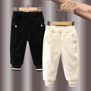 小女孩加绒棉裤 1洋气打底裤 6岁女宝宝冬季 子 女童冬装 加厚裤 长裤