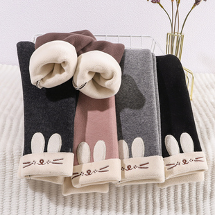 2小女孩棉裤 1洋气打底裤 一体绒裤 女宝宝冬装 子 女童冬季 裤 加绒长裤