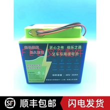 上海岩铂动力锂电池48V30AH电瓶手拉液压叉车电动搬运托盘改装车