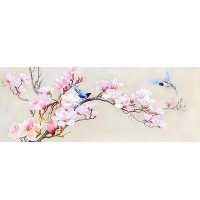 新款喜上眉梢钻石画花鸟图客厅