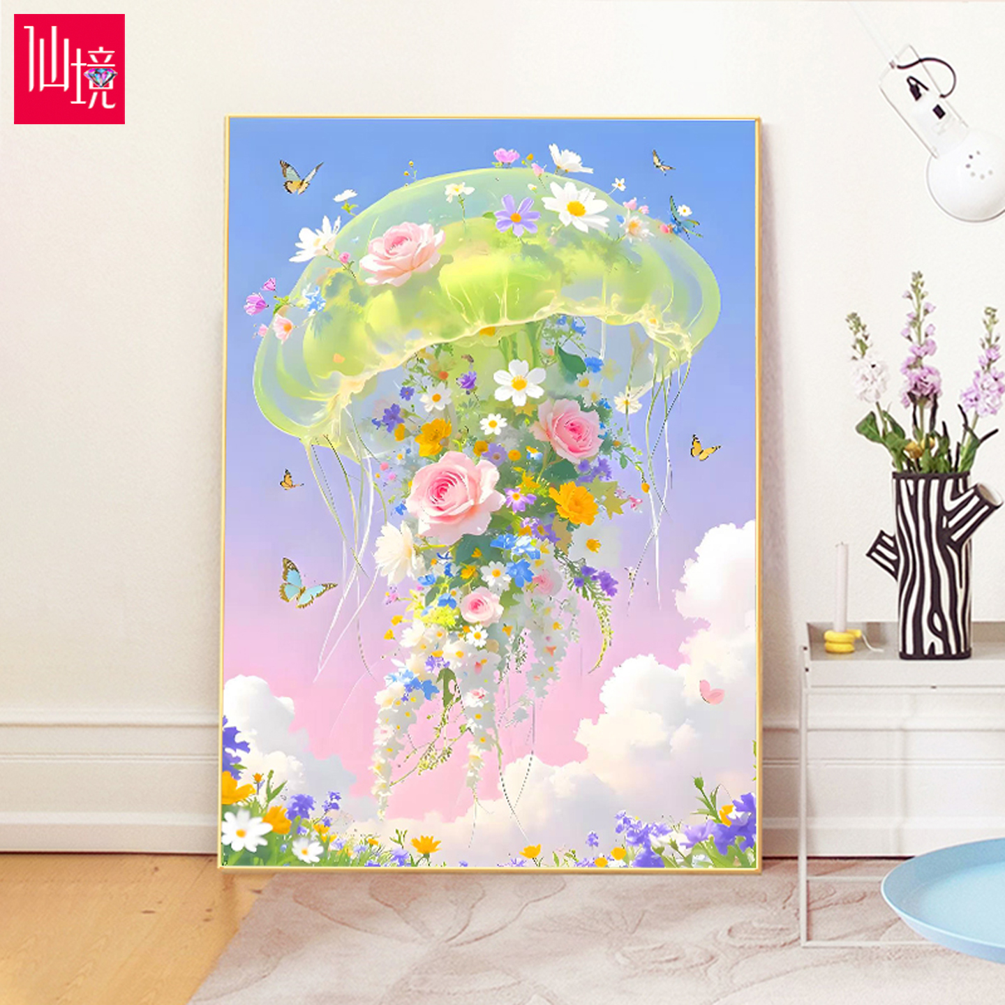 仙境砖石画小清新花朵手工贴钻画