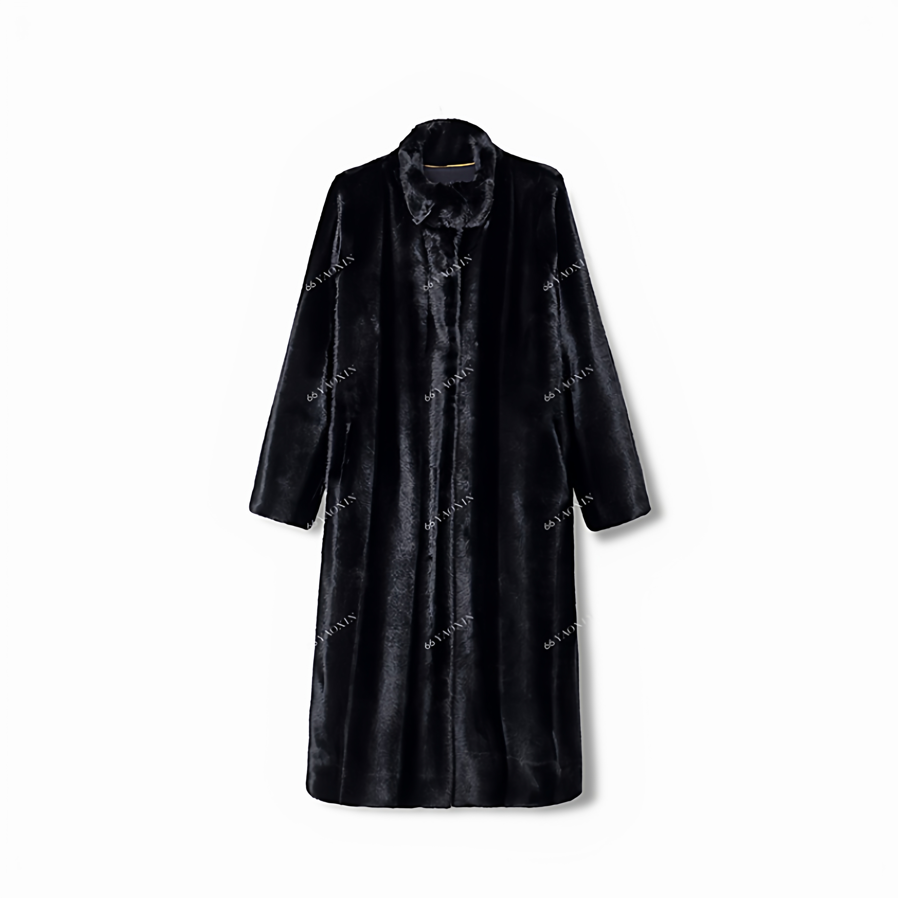 紫标抽刀奢绒环保皮草大衣外套