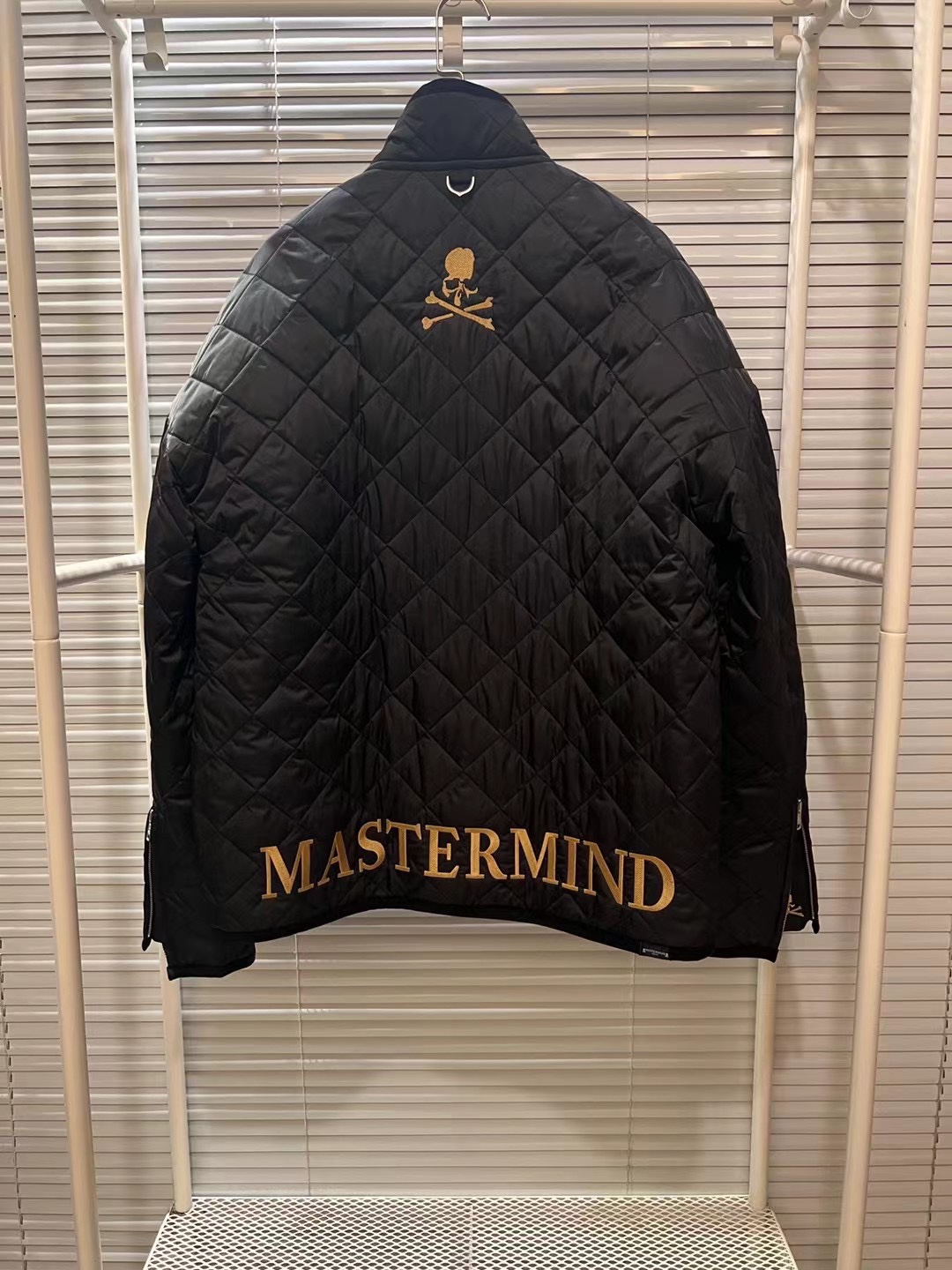 秋冬新款宽松大版休闲棉服男潮牌MMJ情侣款骷髅字母刺绣棉衣外套