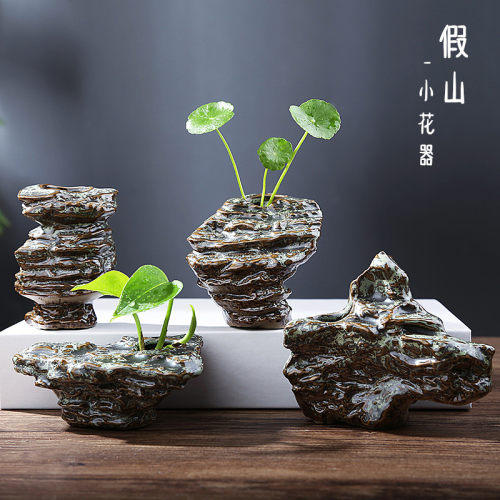 室内绿萝铜钱草桌面电视柜小花瓶