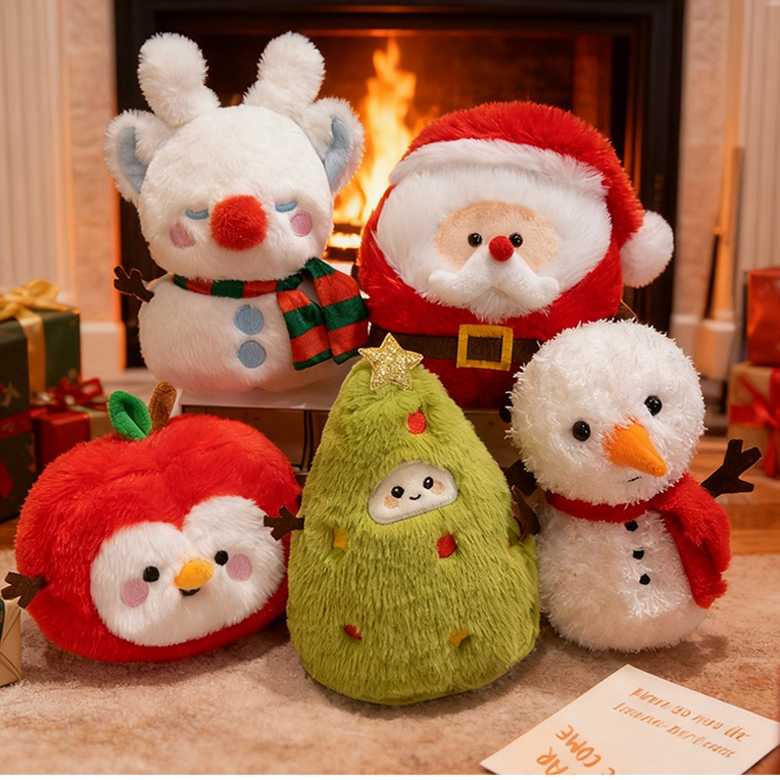 可爱雪人毛绒玩具公仔圣诞节