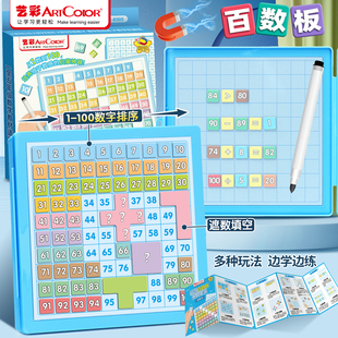 磁性百数板教具小学生数学1到100加减法运算练习儿童磁力贴百数表