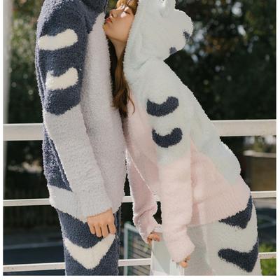 保暖加厚半边绒软绵绵睡衣家居服