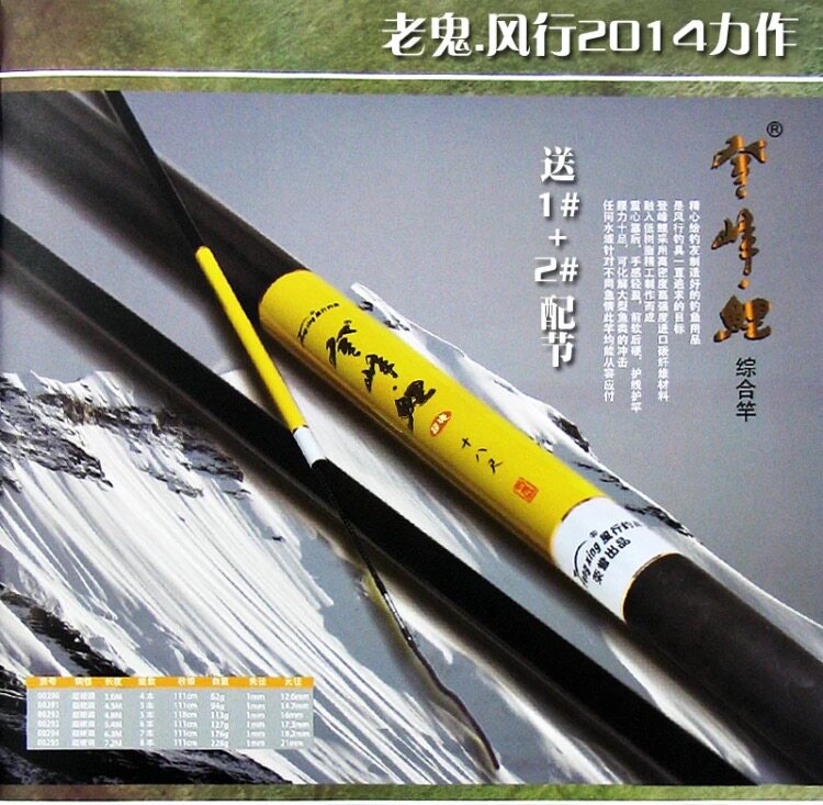 老鬼风行 老鬼官方旗舰 正品鱼竿登峰鲤钓鱼竿 钓竿 鱼杆  及配节