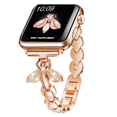 适用苹果iWatch8小蜜蜂图案锌合