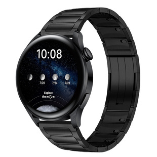 GT4 22mm适用华为GT GT5 Pro Watch4Pro三珠侧滑不锈钢表带腕带