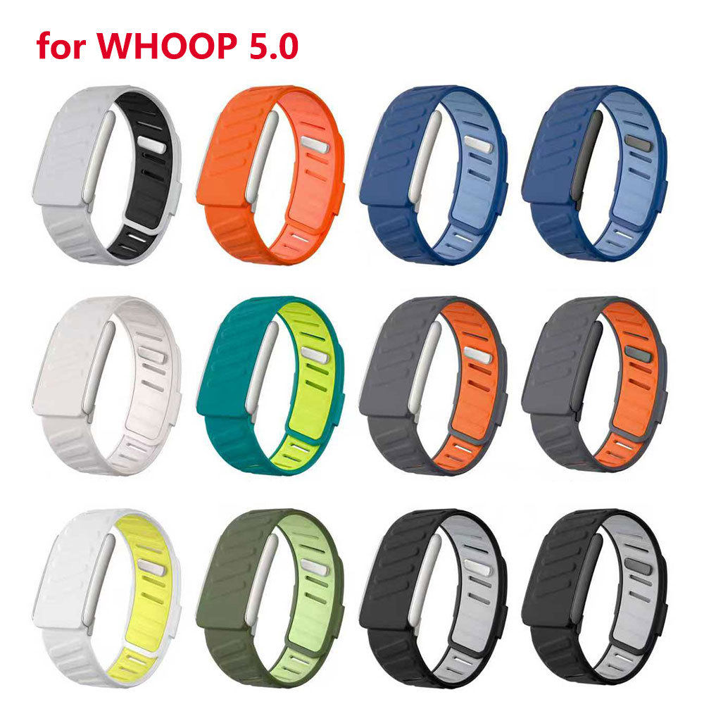 适用Whoop5.0双色硅胶表带心率款