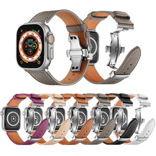 适用苹果手表真皮表带AppleWatch
