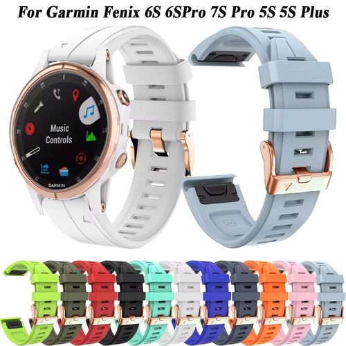 适用佳明Fenix5splus平纹玫金扣