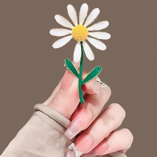 滴油珐琅彩向日葵胸花别针 一折专区 夏日雏菊花朵胸针韩版 时尚