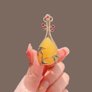 古风琵琶胸针女高档奢华胸花防走光 一折专区 品牌撤柜 中式