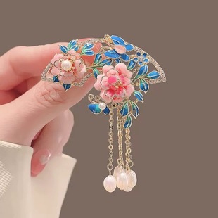 牡丹花朵胸针复古步摇流苏旗袍别针配饰 一折专区 品牌撤柜