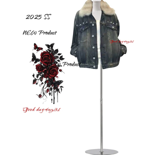 新款 复古毛绒拼接牛仔外套女冬季 街头百搭加绒加厚上衣潮 美式 大码