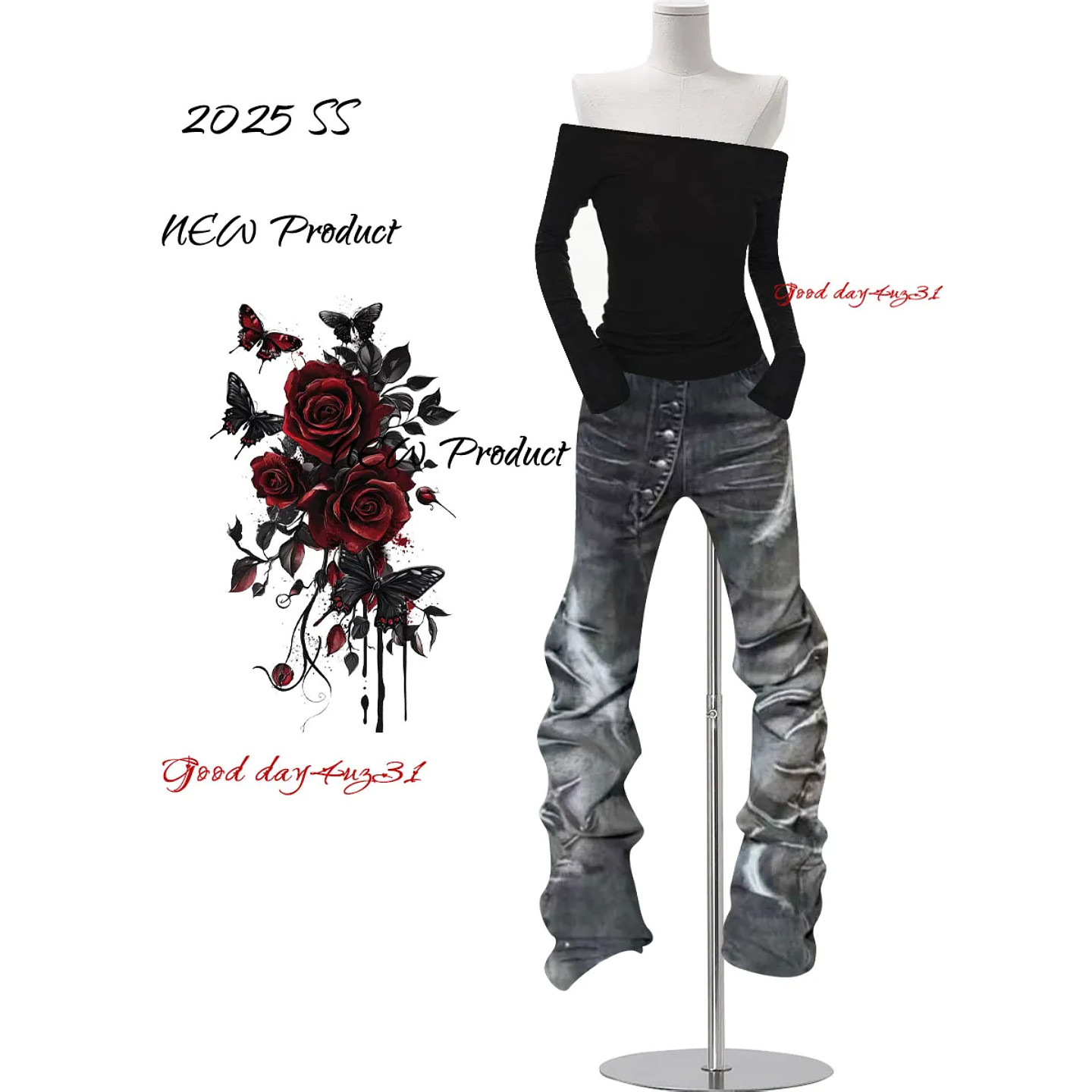 大码美式复古做旧压褶排扣牛仔裤女秋冬季新款街头显瘦弯刀长裤潮,女装/女士精品,大码裤装,淘宝优惠券,粉丝福利购,淘宝优惠卷