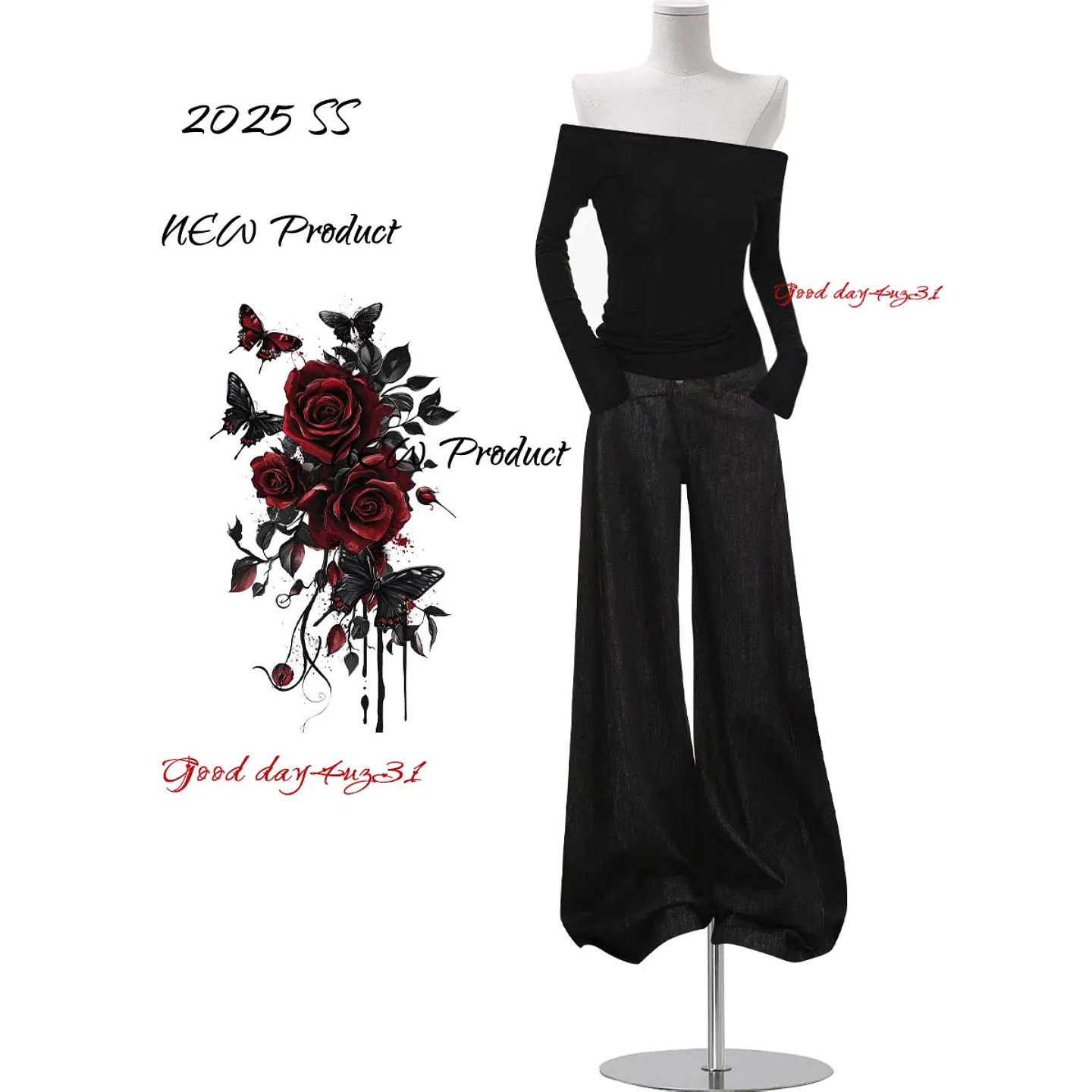 大码美式复古水洗牛仔裤