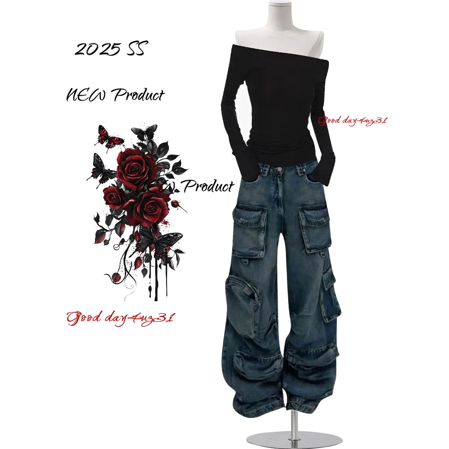 大码美式复古工装风多口袋牛仔裤女春季新款街头宽松显瘦阔腿长裤,女装/女士精品,大码裤装,淘宝优惠券,粉丝福利购,淘宝优惠卷